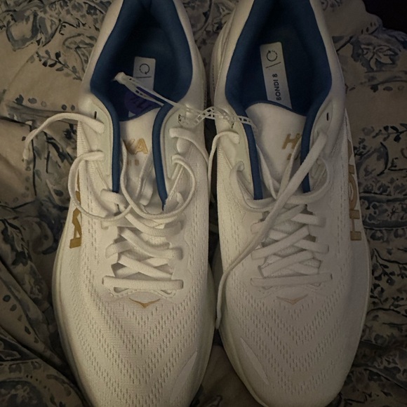 Hoka Bondi 8 Frost/Gold Running Shoes Men's Size 11.5 *BEST PRICE for NWOB!* - Picture 8 of 8